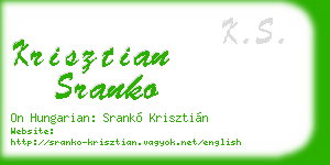 krisztian sranko business card